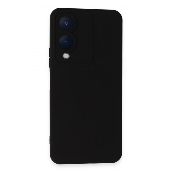 Mey İthalat®  Vivo Y17S Kılıf Nano içi Kadife Silikon - Siyah