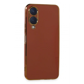 Mey İthalat®  Vivo Y17S Kılıf Volet Silikon - Kırmızı