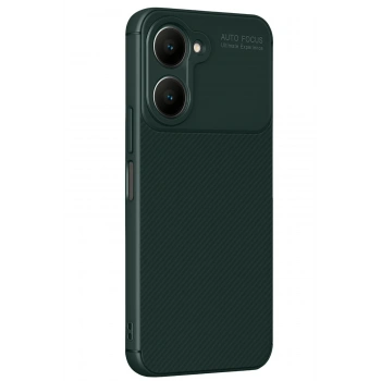 Mey İthalat®  Vivo Y18 Kılıf Auto Focus Karbon Kapak - Koyu Yeşil