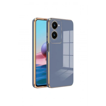Mey İthalat®  Vivo Y18 Kılıf Volet Silikon - Mavi