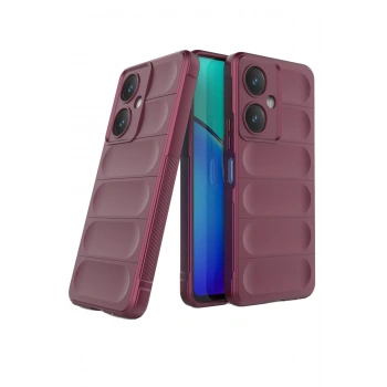Mey İthalat®  Vivo Y27 Kılıf Optimum Silikon - Bordo