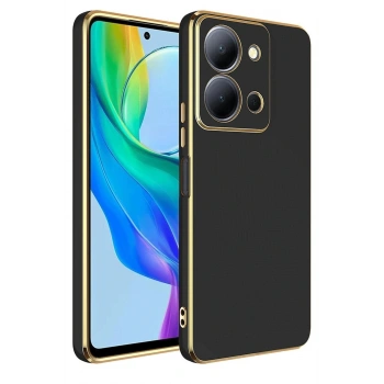 Mey İthalat®  Vivo Y36 Kılıf Volet Silikon - Siyah