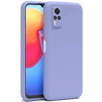 Mey İthalat®  Vivo Y53S Kılıf Nano içi Kadife Silikon - Lila