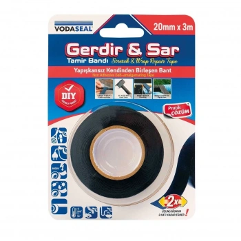 Mey İthalat® Vodaseal Gerdir Sar Tamir Bandı 20 mm 3 Metre