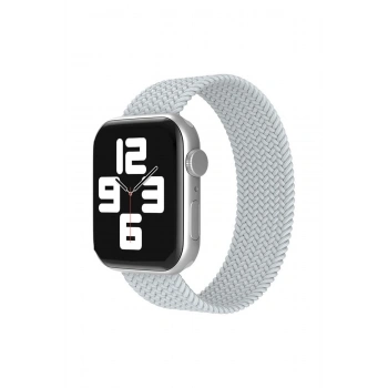 Mey İthalat®   Watch 38mm Ayarlı Solo Silikon Kordon - Beyaz