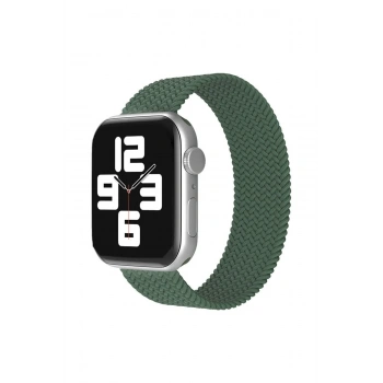 Mey İthalat®   Watch 38mm Ayarlı Solo Silikon Kordon - Haki Yeşil