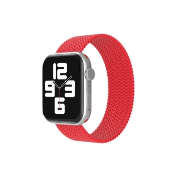 Mey İthalat®   Watch 38mm Ayarlı Solo Silikon Kordon - Kırmızı
