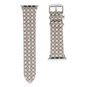 Mey İthalat®   Watch 38mm Karo Motif Kordon - Lila