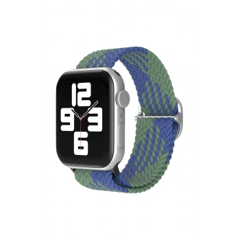 Mey İthalat®   Watch 38mm Star Kordon - Yeşil-Lacivert