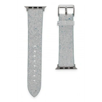 Mey İthalat®   Watch 38mm Starry Taşlı Kordon - Mavi