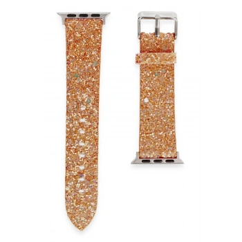 Mey İthalat®   Watch 38mm Starry Taşlı Kordon - Pudra