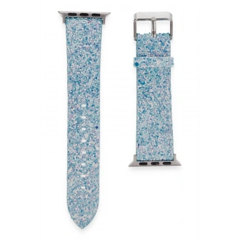 Mey İthalat®   Watch 38mm Starry Taşlı Kordon - Turkuaz