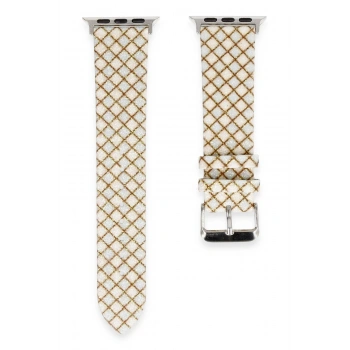 Mey İthalat®   Watch 42mm Karo Motif Kordon - Mavi