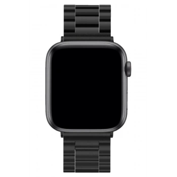 Mey İthalat®   Watch 42mm Metal Baklalı Kordon - Siyah