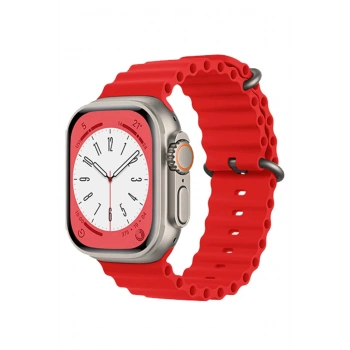 Mey İthalat®   Watch 42mm Ocean Kordon - Kırmızı