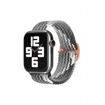 Mey İthalat®   Watch 42mm Star Kordon - Gri-Siyah