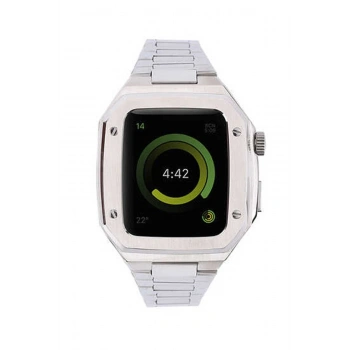 Mey İthalat®   Watch 44mm Metal Petek Kasalı Kordon - Gümüş