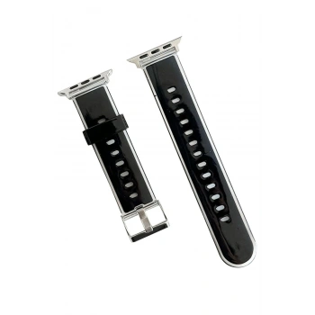 Mey İthalat®   Watch 45mm Jelly Silikon Kordon - Siyah