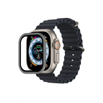 Mey İthalat®   Watch Ultra 49mm Alüminyum Kasa Cam Ekran Koruyucu - Gri
