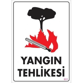 Mey İthalat® Yangın Tehlikesi Uyarı Levhası 25x35 KOD:851