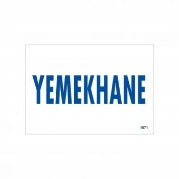 Mey İthalat® Yemekhane Uyarı Levhası 17,5x25 KOD:1671