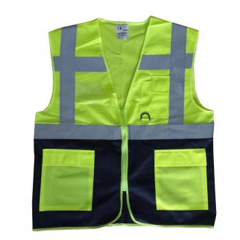 Mey İthalat® Yönetici İkaz Yeleği Sarı/Lacivert L Beden
