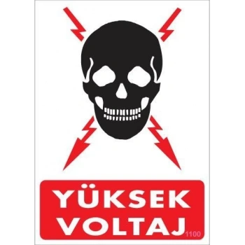 Mey İthalat® Yüksek Voltaj Uyarı Levhası 25x35 KOD:1100