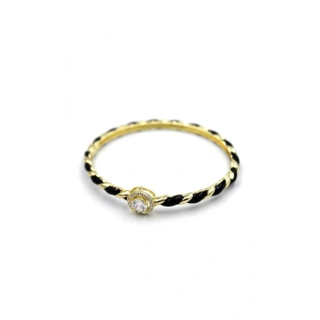 Mineli Taşlı Bilezik - Siyah