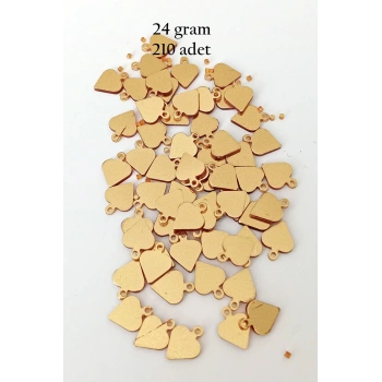 Oya Abiye Bileklik Kolye Pleksi Metalik Plastik Pul Altın Renk 24 gram 210 adet - BNC554