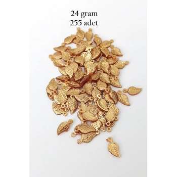 Oya Abiye Bileklik Kolye Pleksi Metalik Plastik Pul Altın Renk 24 gram 255 adet - BNC546