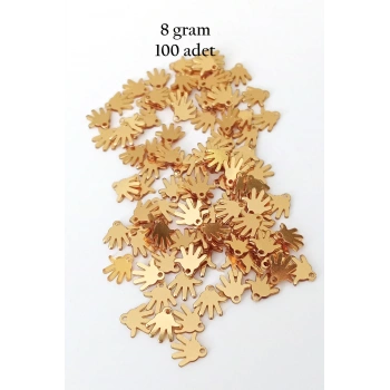 Oya Abiye Bileklik Kolye Pleksi Metalik Plastik Pul Altın Renk 8 gram 100 adet - BNC485