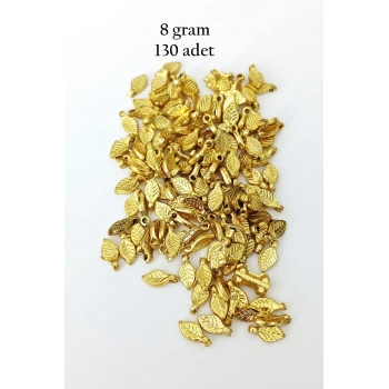 Oya Abiye Bileklik Kolye Pleksi Metalik Plastik Pul Altın Renk 8 gram 130 adet - BNC475