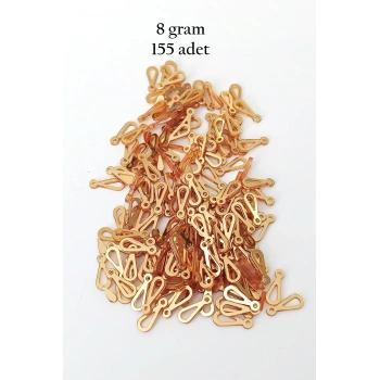 Oya Abiye Bileklik Kolye Pleksi Metalik Plastik Pul Altın Renk 8 gram 155 adet - BNC482