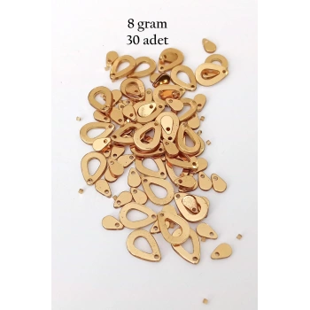 Oya Abiye Bileklik Kolye Pleksi Metalik Plastik Pul Altın Renk 8 gram 30 adet - BNC496