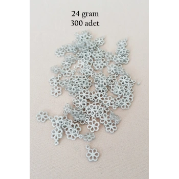 Oya Abiye Bileklik Kolye Pleksi Metalik Plastik Pul Gümüş Renk 24 gram 300 adet - BNC588