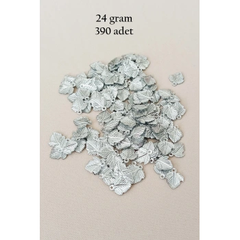 Oya Abiye Bileklik Kolye Pleksi Metalik Plastik Pul Gümüş Renk 24 gram 390 adet - BNC567