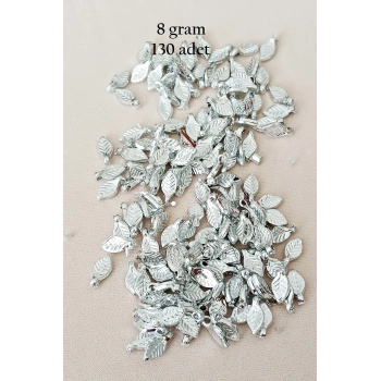 Oya Abiye Bileklik Kolye Pleksi Metalik Plastik Pul Gümüş Renk 8 gram 130 adet - BNC514