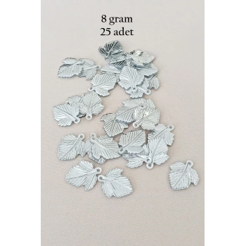 Oya Abiye Bileklik Kolye Pleksi Metalik Plastik Pul Gümüş Renk 8 gram 25 adet - BNC522