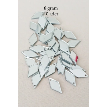 Oya Abiye Bileklik Kolye Pleksi Metalik Plastik Pul Gümüş Renk 8 gram 40 adet - BNC517