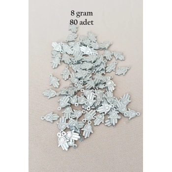 Oya Abiye Bileklik Kolye Pleksi Metalik Plastik Pul Gümüş Renk 8 gram 80 adet - BNC526