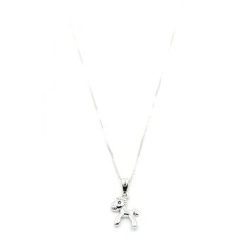 Peluş At Figürü Kolye - Gümüş