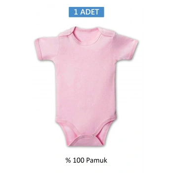 Pembe Yarım Kol Body Zıbın 2-7 YAŞ Çocuklar İçin (1 ADET) Alttan Çıtçıtlı Özel Gereksinimli