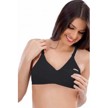 Penye Pamuklu Emzirme Sütyeni Siyah