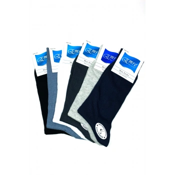 Penye Yazlık Erkek Çorap Burun Dikişsiz Takviyeli Topuk ve Burun 6 çift