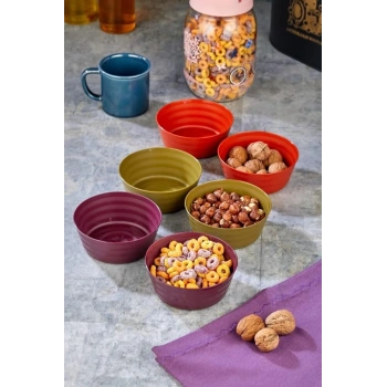 Plastik Çerezlik Sunumluk 6 Lı Kase Yonca Desen Royaleks-HT-001