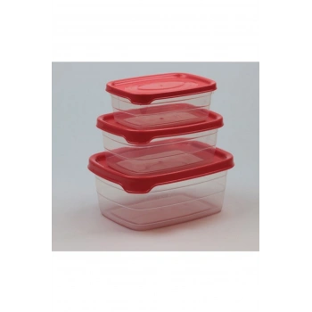Plastik Saklama Kabı 3lü 400 Ml - 670 Ml - 1.2 Lt. Royaleks-BNM-0513