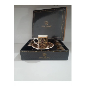 Porselen 6 Lı Lüks Kahve Fincan Takımı Royaleks-PAK-2206