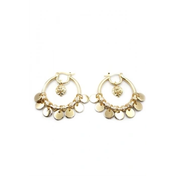 Pullu Halka Küpe - Altın