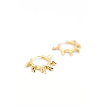 Sallantılı Halka Küpe - Altın