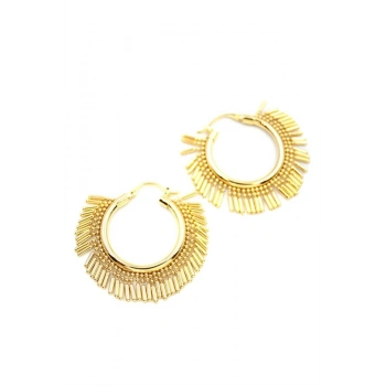 Sallantılı Halka Küpe - Altın